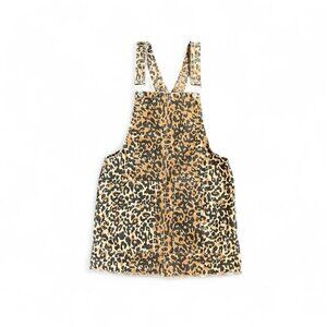 Leopard Print Overall Dress
